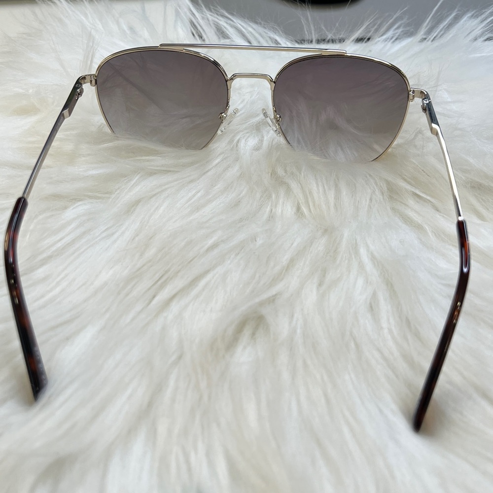 Le Specs Gold Metaphor Aviator Sunglasses with Brown Gradient Lenses - Picture 6 of 6